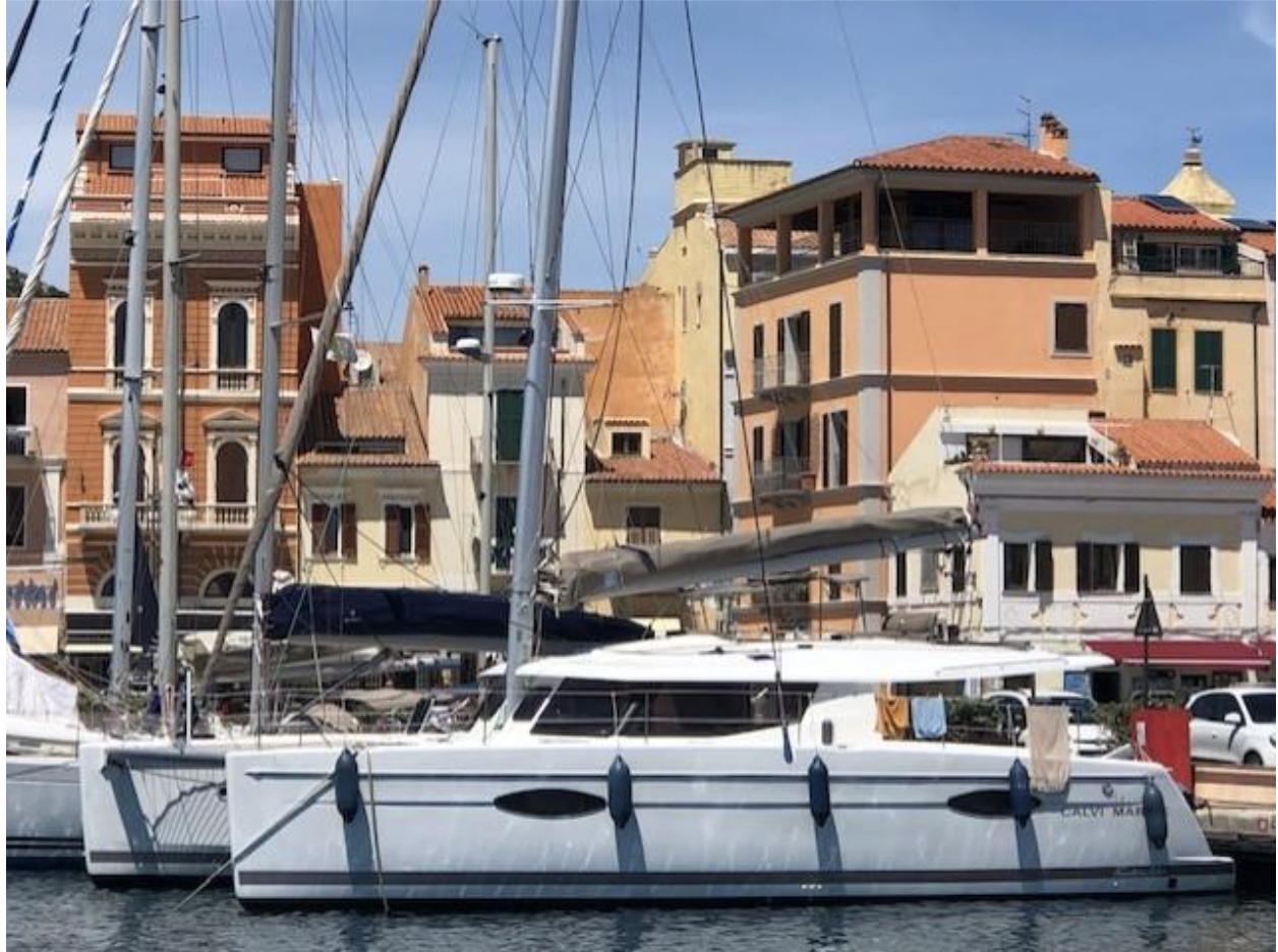 A fancy harbor in the posh section of Sardinia